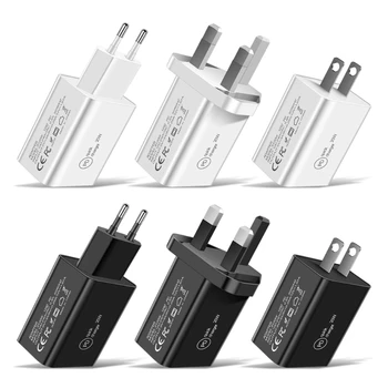 20 Вт Адаптер быстрого зарядного устройства USB Type C для быстрой зарядки телефона UK EU US Plug Trave D08A