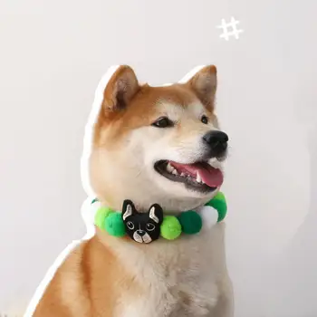 Ожерелье для собак Элегантный Красочный ошейник с конфетными шариками Гибкий Ошейник для собак