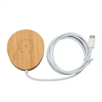 Беспроводная Зарядная панель с Бамбуковым Магнитом Беспроводная Зарядная Панель для iPhone 12 Pro для iPhone 12 Mini