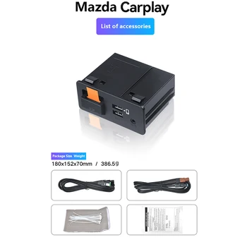 Новое обновление P2 Apple CarPlay Android Auto USB Adapter Hub OEM для Дооснащения Mazda 2 3 6 CX30 CX5 CX8 CX9 MX5 Miata TK78669U0C Kit