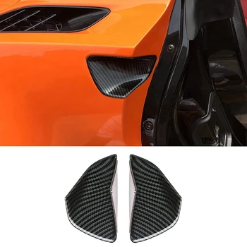 Наклейка на крышку дверного бачка из 2 частей, Аксессуары для отделки из углеродного Волокна для Chevrolet Corvette C7 2014 2015 2016 2017 2018 2019
