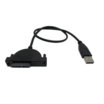 Кабель-конвертер с USB 2.0 на Mini Sata II 7 + 6 13Pin для ноутбука, CD/DVD-ROM, тонкий привод