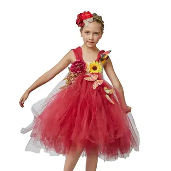Детские наряды принцесс с бабочками, карнавальные костюмы для девочек, одежда для дня рождения, костюм Сказочного эльфа для девочек
