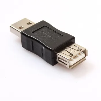 Оптовая продажа, разъем адаптера USB 2.0 A для мужчин и женщин, Удлинитель USB AM-AF, преобразователь, чейнджер 100 шт./лот