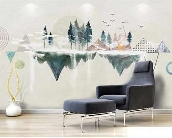 обои домашний декор современный минималистичный стиль геометрический абстрактный пейзаж фреска фон для телевизора обои для стен
