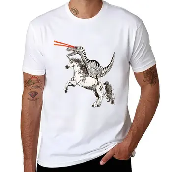Футболка Raptor & Unicorn, спортивная рубашка, футболки для мальчиков, футболки оверсайз, футболки с кошками, мужские футболки