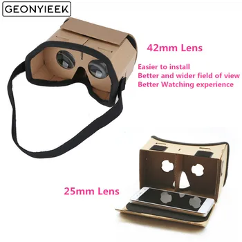 Очки виртуальной реальности Google Cardboard Glasses 3D VR Glasses Фильмы для смартфонов iPhone Гарнитура для Xiaomi