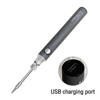 Беспроводная зарядка Электрический паяльник Паяльник USB 5 В 8 Вт Быстрая зарядка литиевой батареи портативные инструменты для ремонта и сварки
