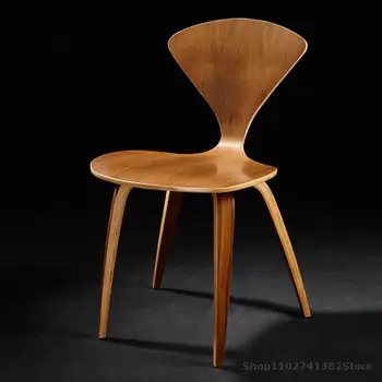 Стул Chener, кафе в американском ретро-индустриальном стиле, кресло для отдыха, обеденный стул со спинкой из цельного дерева, Ресторанный стул, дизайнерский стул