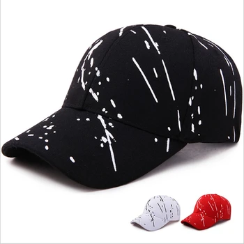 Бейсбольная кепка с регулируемой печатью в полоску и горошек с граффити, весна-осень, унисекс, индивидуальность, шляпа для папы, остроконечная кепка