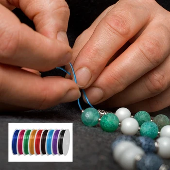 Новинка 1шт 8 м 0,8 мм Эластичная нить для бисероплетения Шнур-браслет для изготовления ювелирных изделий Швейные принадлежности