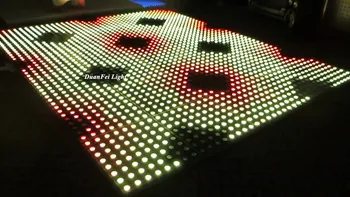 DunFly DuanFei Light с flightcase 4 шт. звукоактивируемый светодиодный танцпол 50x50cm 5050sm 3в1 свадебный танцпол dmx floor
