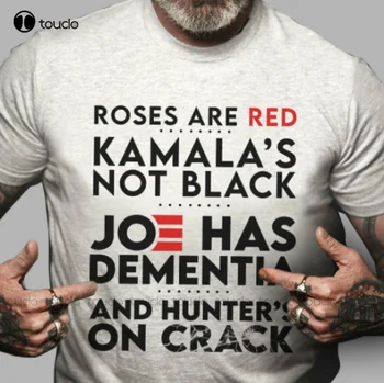 Новая забавная рубашка Байдена Rose Are Red, у Джо деменция, футболка Hunter'S On Crack, Женская мужская толстовка