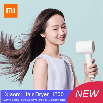 Xiaomi Mijia H300 Анионный Фен 1600 Вт Портативный Фен-Диффузор Новый Отрицательно-Ионный Уход За Волосами Быстрая Сушка для Домашнего Использования CMJ01ZHM