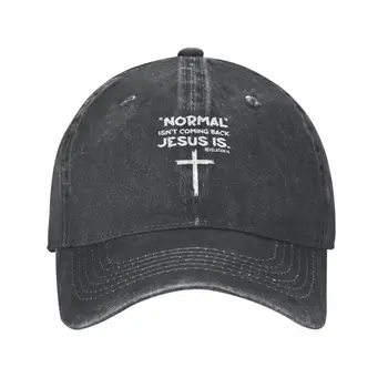 Normal Is_t Coming Back Иисус-ковбойская шляпа, шляпа от солнца для детей, шляпа большого размера, шляпа с помпонами, шляпа для женщин, мужская