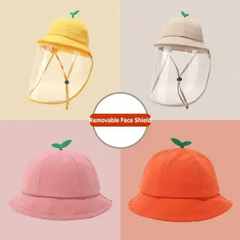 Корейская модная детская шляпа Для младенцев, солнцезащитная шляпа с защитой от ветра, Ветрозащитная кепка-ведро, предотвращающая попадание капель на лицо