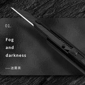 Универсальный художественный нож из алюминиевого сплава, лезвие для резки бумаги, самоблокирующееся с изломом Для школьного офиса на открытом воздухе Mi Xiomi