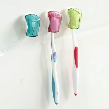3шт Держатель для зубных щеток на присоске Настенный Стеллаж для хранения чехлов для зубных щеток в ванной комнате