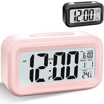 Цифровой будильник, будильник со светодиодной подсветкой, бесшумные дорожные часы Aalarm с батарейным питанием