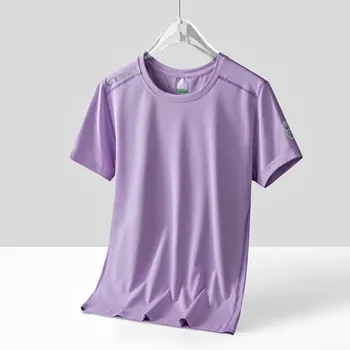 Уличные быстросохнущие женские футболки из ледяного шелка с короткими рукавами, летние тонкие футболки с круглым вырезом, футболки для занятий приморским пляжным спортом, бегом, фитнесом