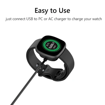 1 / 2шт Замена зарядного кабеля 50/100 см USB Магнитное зарядное устройство Аксессуары для часов USB Кабель для зарядного устройства для Fitbit Sense 2/1