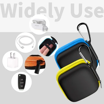 Сумка для защиты наушников EVA, коробка, цифровое зарядное устройство, сумка для хранения наушников, USB-кабель для передачи данных, органайзер, сумка для переноски с походным крючком