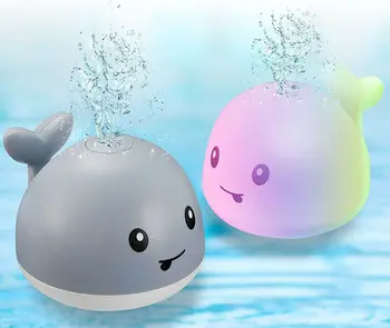 1 шт. Игрушки для купания детей, автоматические игрушки для купания китов со светодиодной подсветкой