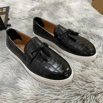 Мужская вулканизированная обувь 2023 года, весенне-осенние кроссовки без застежки, черная повседневная обувь с каменным зерном