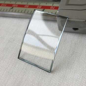 Минеральное стекло Arma Square AR-1869 2503, хрустальное стекло, прозрачное стекло с серебряной отделкой, деталь для часов