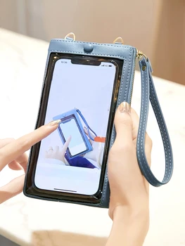 Стильная женская сумка для мобильного телефона MIYIN со съемным ремешком, напульсник, длинный кошелек с сенсорным экраном и портмоне