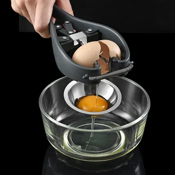 Открывалка для яиц из нержавеющей стали 304, Кухонная Бытовая Открывалка для яиц, Сепаратор яичного желтка и яичного белка, Аксессуары для кухонных инструментов