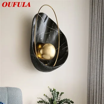 OUFULA Nordic Креативный настенный светильник, бра, современная светодиодная лампа с жемчужным абажуром, светильники для домашней гостиной