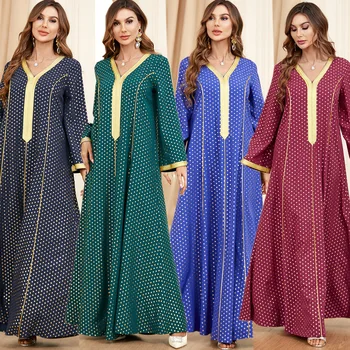 Ближневосточная Арабская Мусульманская Абайя Летняя Новая Мода Простой Элегантный Халат Real Shot Model Spot