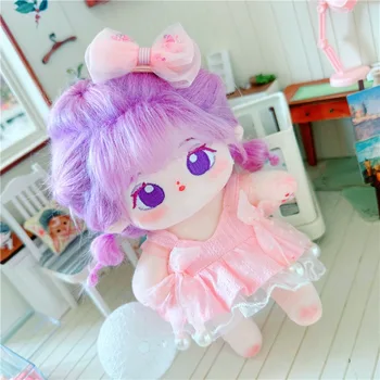 20-сантиметровая хлопчатобумажная кукла (скелет) Lovely Cute Plush Idol Baby с коллекцией поклонников одежды и аксессуаров Kawaii, подарки для подруг