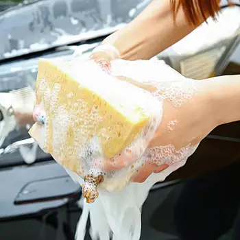 Губка для мытья автомобилей Мягкая губка для мытья автомобилей Многоцелевая прочная Отличный уход за краской Ячеистый дизайн