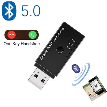 JINSERTA USB Bluetooth 4,2 FM-Передатчик Беспроводной FM-Модулятор Автомобильный Bluetooth Комплект Громкой Связи Музыкальный Плеер для iPhone Samsung