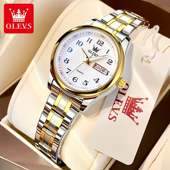 Женские наручные часы OLEVS Оригинальные роскошные женские часы из водонепроницаемой нержавеющей стали, кварцевые женские наручные часы 5567