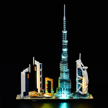 Комплект Moc Light для 21052 Architecture Dubai Skyline Строительные блоки, игрушки для детей, подарки без блоков