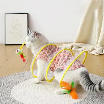 S-Type Cats Складной канал для домашних кошек Игрушки для дрессировки домашних животных Интерактивная забавная игрушка Туннель Скучно для щенка Котенок Кролик Игровой туннель