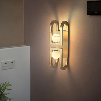Современный стеклянный настенный светильник для спальни Nordic LED, роскошные бра для ванной комнаты, Освещение для кухни, Настенный светильник для внутреннего освещения