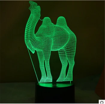 Красочный 3D ночник led Обесцвечивание настольная лампа USB красочный 3D Обесцвечивание Пространственное Видение Атмосферный свет