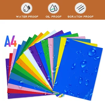 10 листов бумаги для принтера формата А4 Самоклеящиеся наклейки Цветная бумага для этикеток Лазерная струйная печать Студенческий детский узор Бумага для поделок