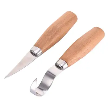 Нож для резьбы по дереву, долото, крючок, нож для резьбы, инструменты для эргономичной деревообработки, ложка, прочный изогнутый нож для начинающих, скульптурный профессионал.