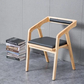 Минималистичный деревянный стул для гостиной, Скандинавская гостиная, Офисный макияж, стулья для столовой, кухня, мебель Cadeira для взрослых, FYYH