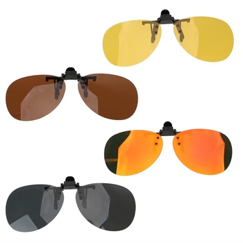 Очки ночного видения для вождения автомобиля, поляризованные солнцезащитные очки с защитой от UVA UVB Для мужчин и женщин, солнцезащитные очки с клипсой, очки для водителя