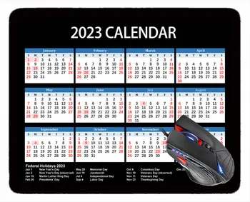 Календарь с праздниками на 2023 год Коврик для мыши противоскользящий, коврик для мыши для ноутбуков Офисный компьютерный коврик для мыши персонализированный дизайн