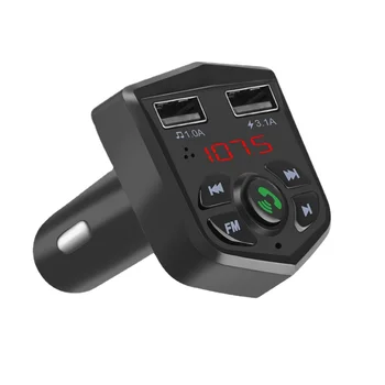 3.1A Двойное USB Зарядное Устройство Bluetooth FM-Передатчик Громкой Связи Автомобильный Комплект Беспроводной MP3 Аудиоприемник U-Диск TF Карта Для Чтения Музыкального Устройства