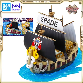 Bandai Original One Piece Grand Ship Collection Ace Spade Pirates Ship Аниме Фигурка Модель Комплект для сборки