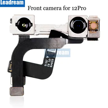 Оригинальная фронтальная камера для iPhone 12 mini 12 pro MAX, гибкий кабель фронтальной камеры с пластиковым кольцевым держателем Cam, датчик приближения