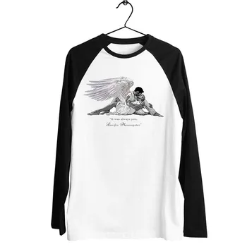 Бейсбольная футболка Унисекс с черной отделкой и длинным рукавом Lucifer Detective и футболка с рисунком Люцифера